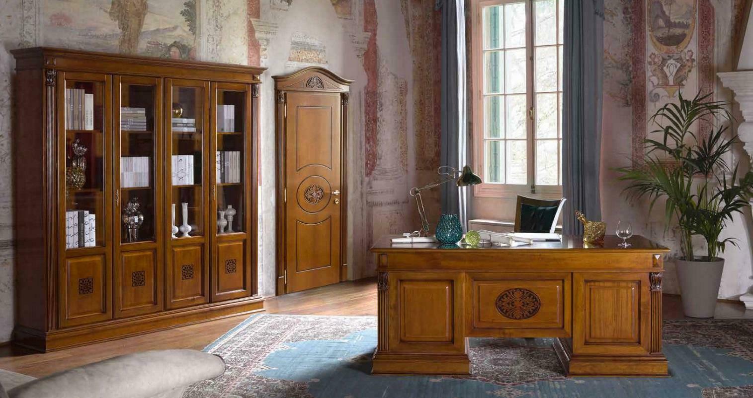 Schreibtisch Büro Tisch Edle Holz Tische Barock Rokoko Antik Stil 185x90cm