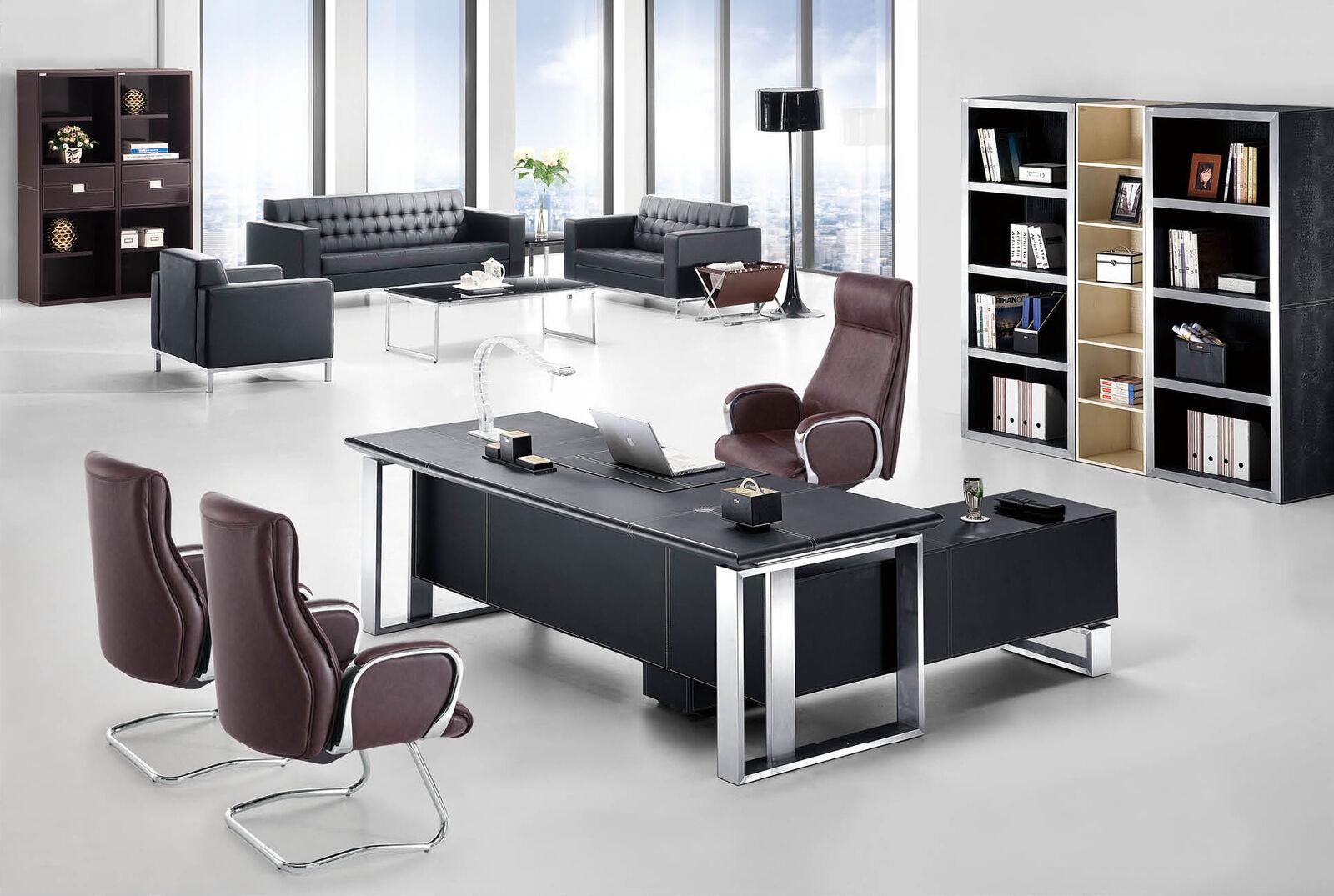 Eckschreibtisch Arbeits Schreib Büro Designer Tisch Luxus Klasse Möbel