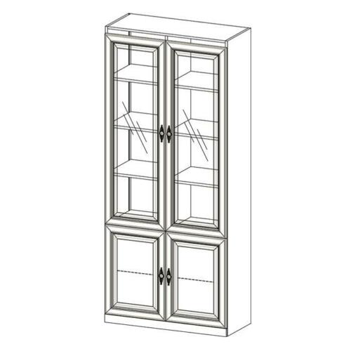 Vitrine Vitrinen Schrank Glasschrank Deko Wohnzimmer Regal Holz Schrank