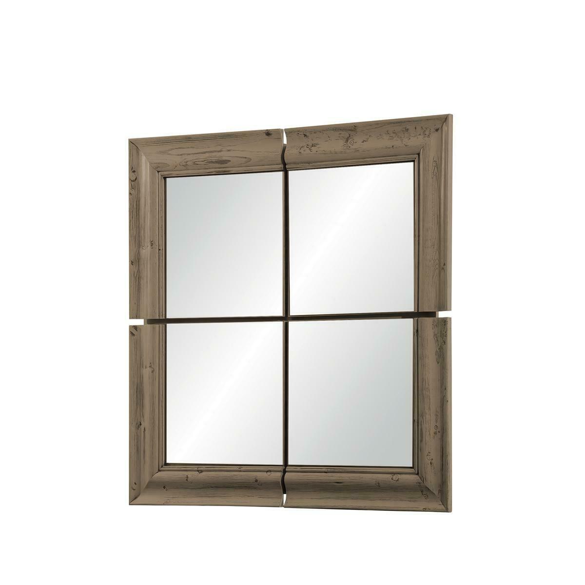 Wandspiegel Holzrahmen Spiegel Möbel Neu 105*105cm Glas Rahmen