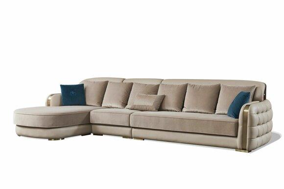 Sofa Leder L Form Couch Wohnlandschaft Ecksofa Garnitur Modern Couchen