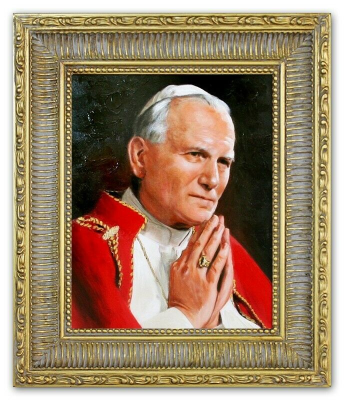 Religion Papst Johannes Paul 2 Handarbeit Ölbild Ölbilder Bilder G01709