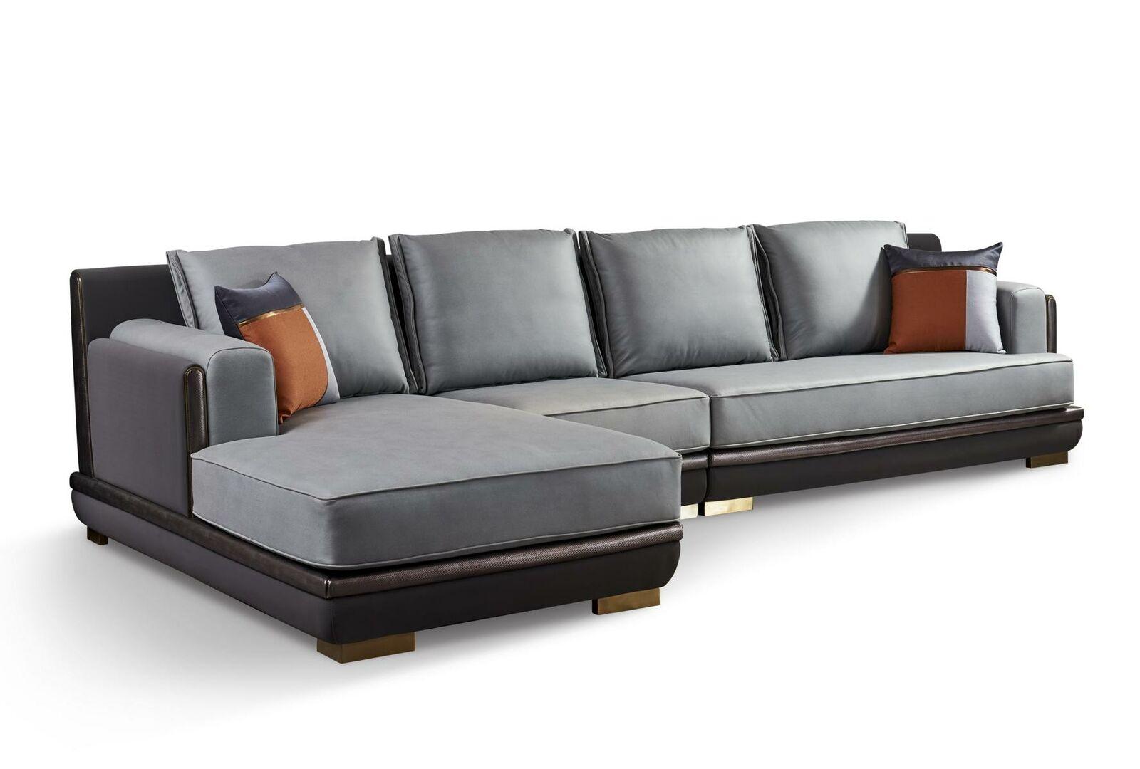 Design Esk Ecksofa L form Modern Sofas Ledersofa Couch Wohnlandschaft