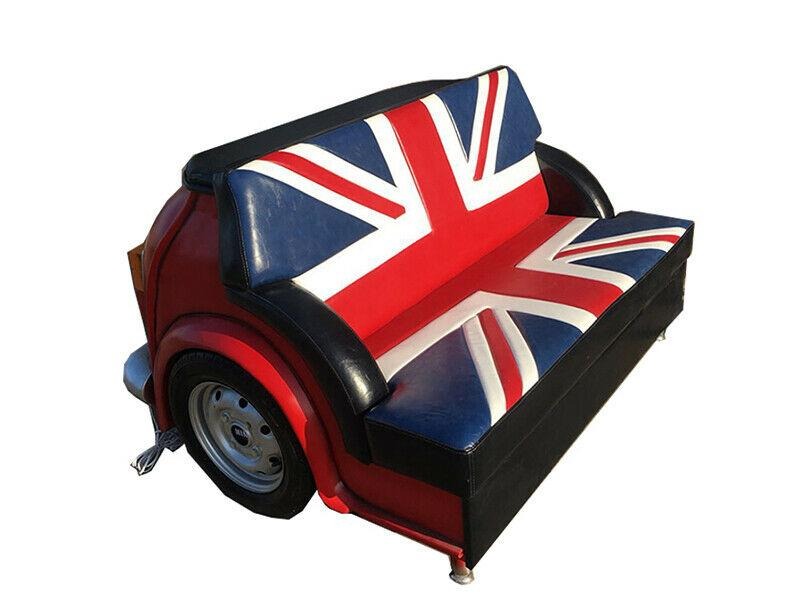 Retro Union Jack Sofa Auto Möbel Garage Auto Sofa Couch Polster Zweisitzer