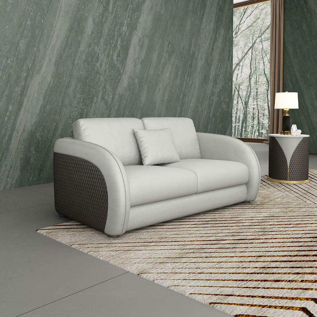 Ledersofa Couch Wohnlandschaft 2 Sitzer Design Modern Sofa Zweisitzer Echtleder