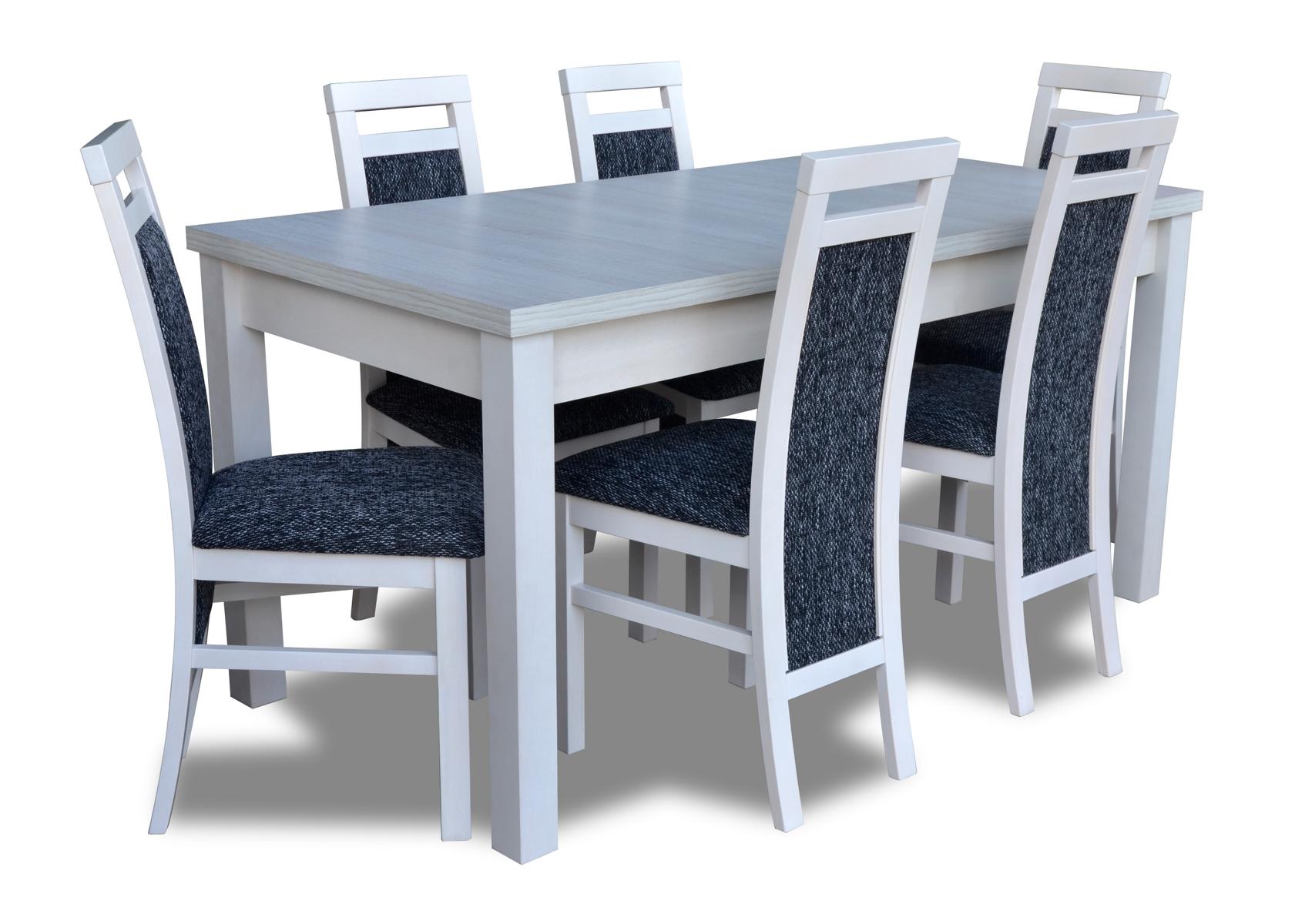 Tisch Esszimmer Garnitur Esstisch Stuhl Set 7tlg. Leder Holz Lehn Stühle Neu
