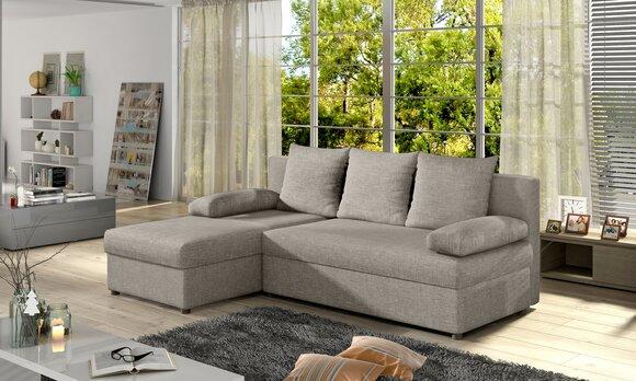 Design LForm Sofa Couch Polster Schlafsofa Textil Bettfunktion Couchen Gruppe