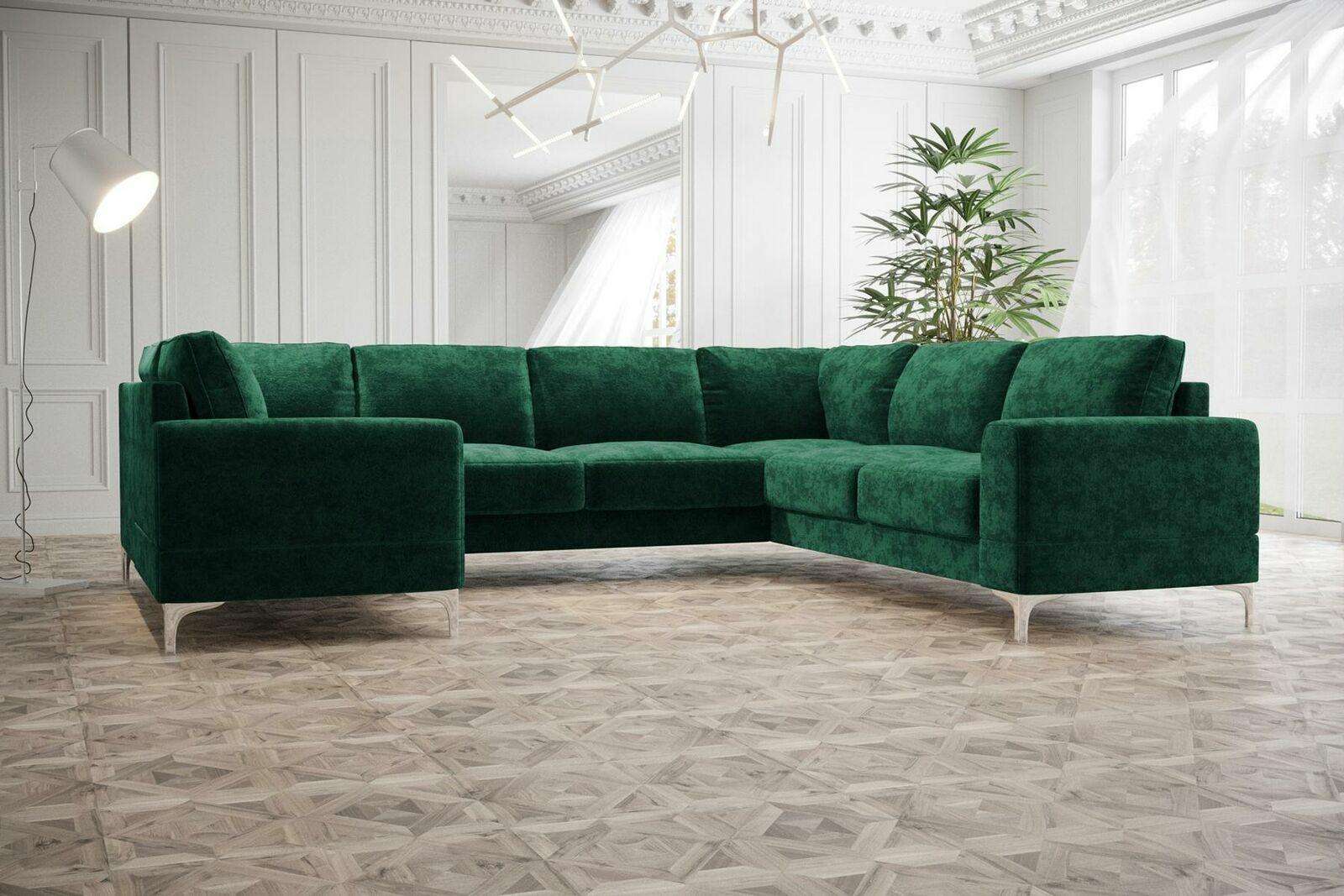 Wohnlandschaft Polsterecke Sofa Couch Sofas Neu Wohnzimmer Samt Ecksofa U-Form