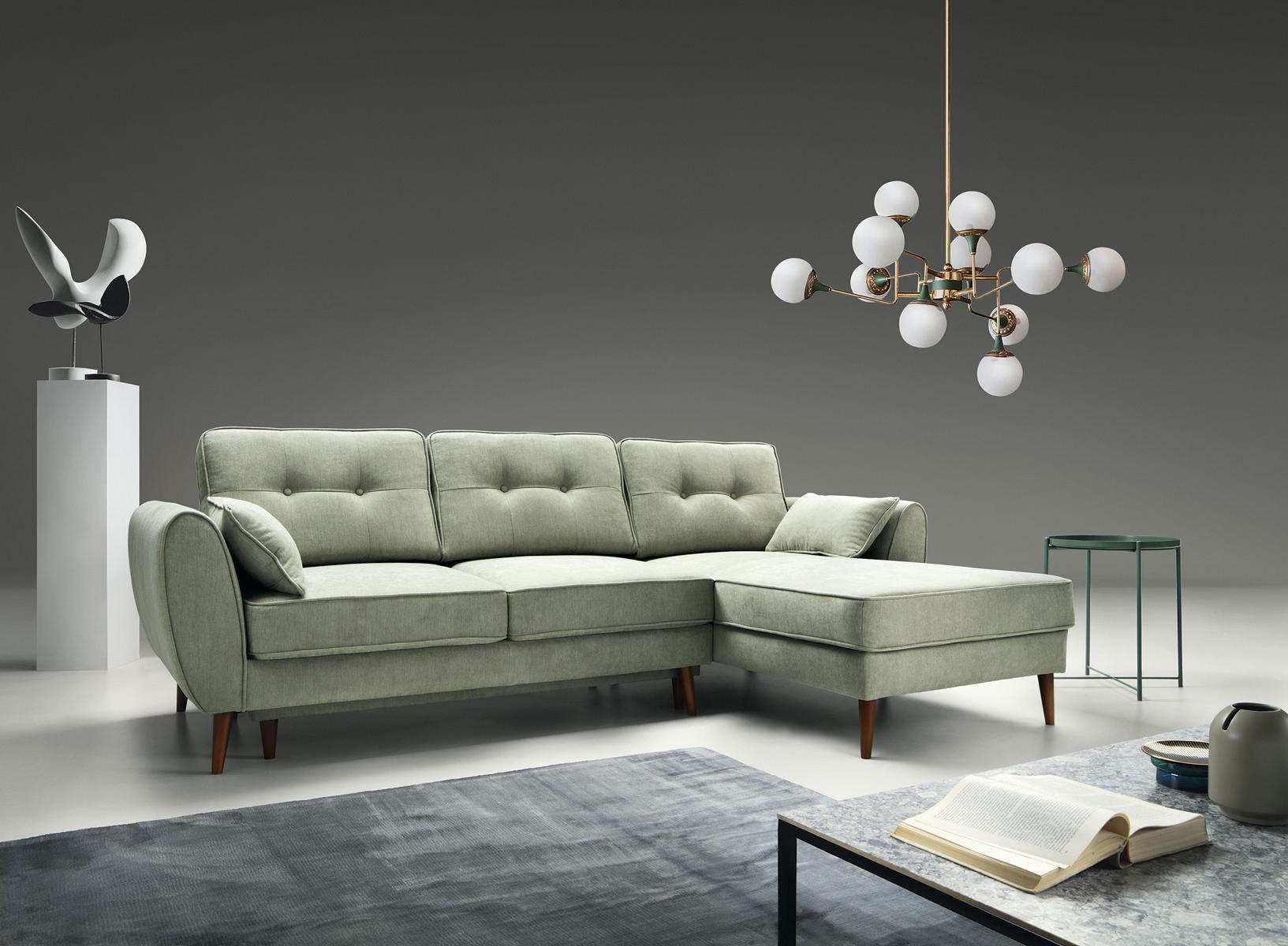 Sofas Design Ecksofa L-Form Möbel Bett Funktionen Textil Leder Schlafsofa