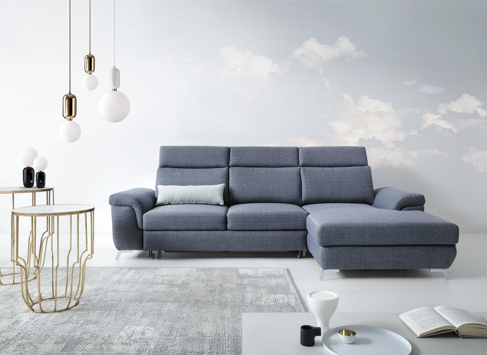 Wohnzimmer Textil L-Form Sofas Grau NEU Ecksofa Couch Polstermöbel