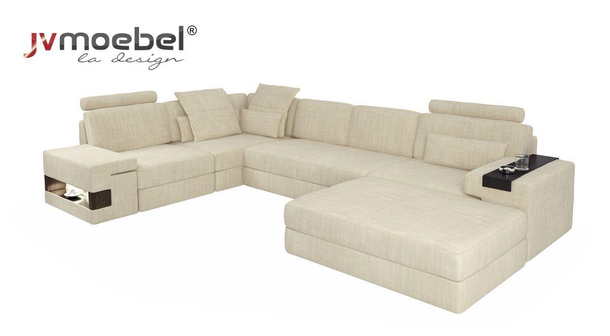 Textilsofa L-Form Sofa Möbel Wohnzimmer Ecke Design Modern Weich Stil 2tlg.Set