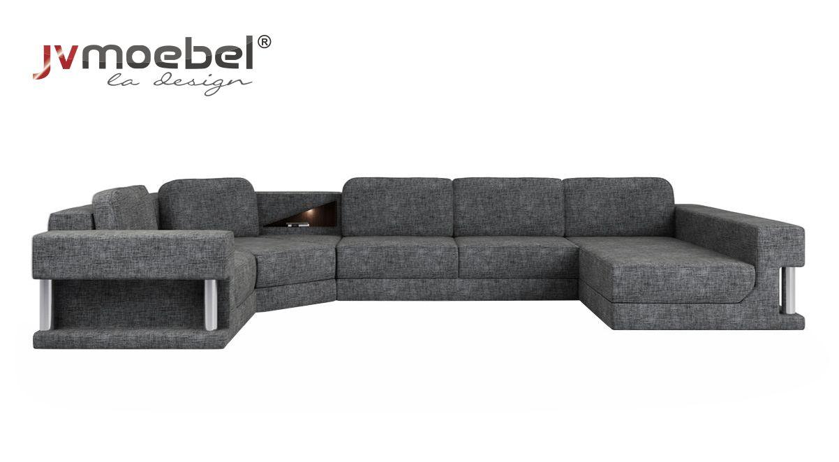 Ecksofa U Form Bettfunktion Schlaf Sofa Neu Wohnlandschaft Multifunktion Couch