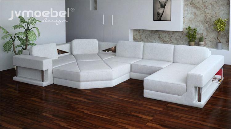 Wohnlandschaft Design Stoff Sofas Bettunktion Schlaf Couch Ecksofa U Form Sofa