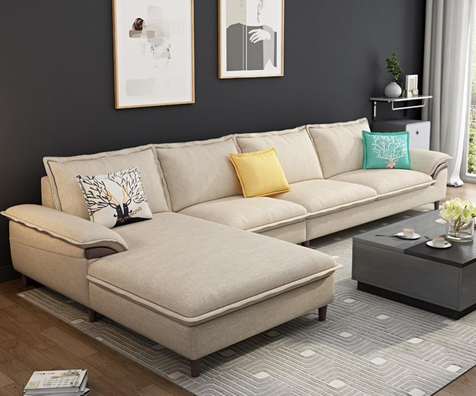 Wohnlandschaft Ecksofa Polster Textil Modern Relax Sitz Luxus Möbel Sofa 329 cm