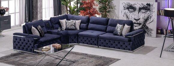 Design Ecksofa Stoff L-Form Modern Style Polstermöbel Wohnzimmer Gruppe