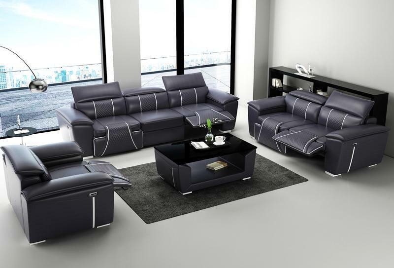 Sofagarnitur Couch Polster Sofa 3+3 Komplett Set Design Leder 2tlg. Garnituren