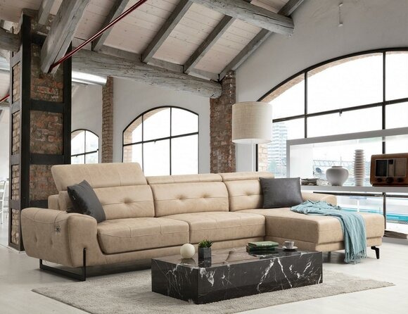 Luxus Wohnzimmer Sofa Couch L-Form Designer Möbel Modern Sitzmöbel Polstermöbel