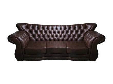 Chesterfield Leder Sofa Couch Dreisitze Wohnzimmer Luxus Einrichtung