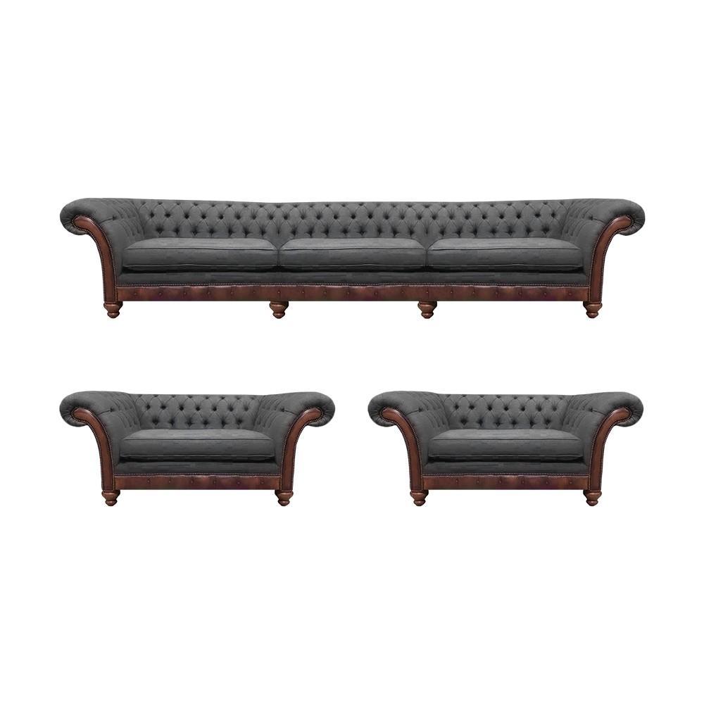 Sofa Couch Polster Garnitur Sofagarnitur Moderne Couchen 3tlg Chesterfield