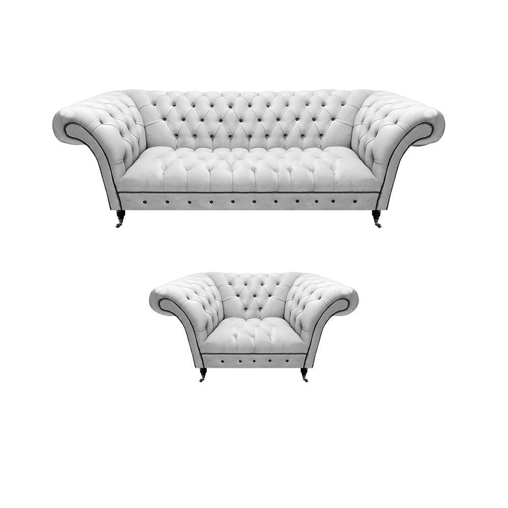 Wohnzimmer Set Sofa Dreisitze Chesterfield Sessel Modern Couch Design Möbel