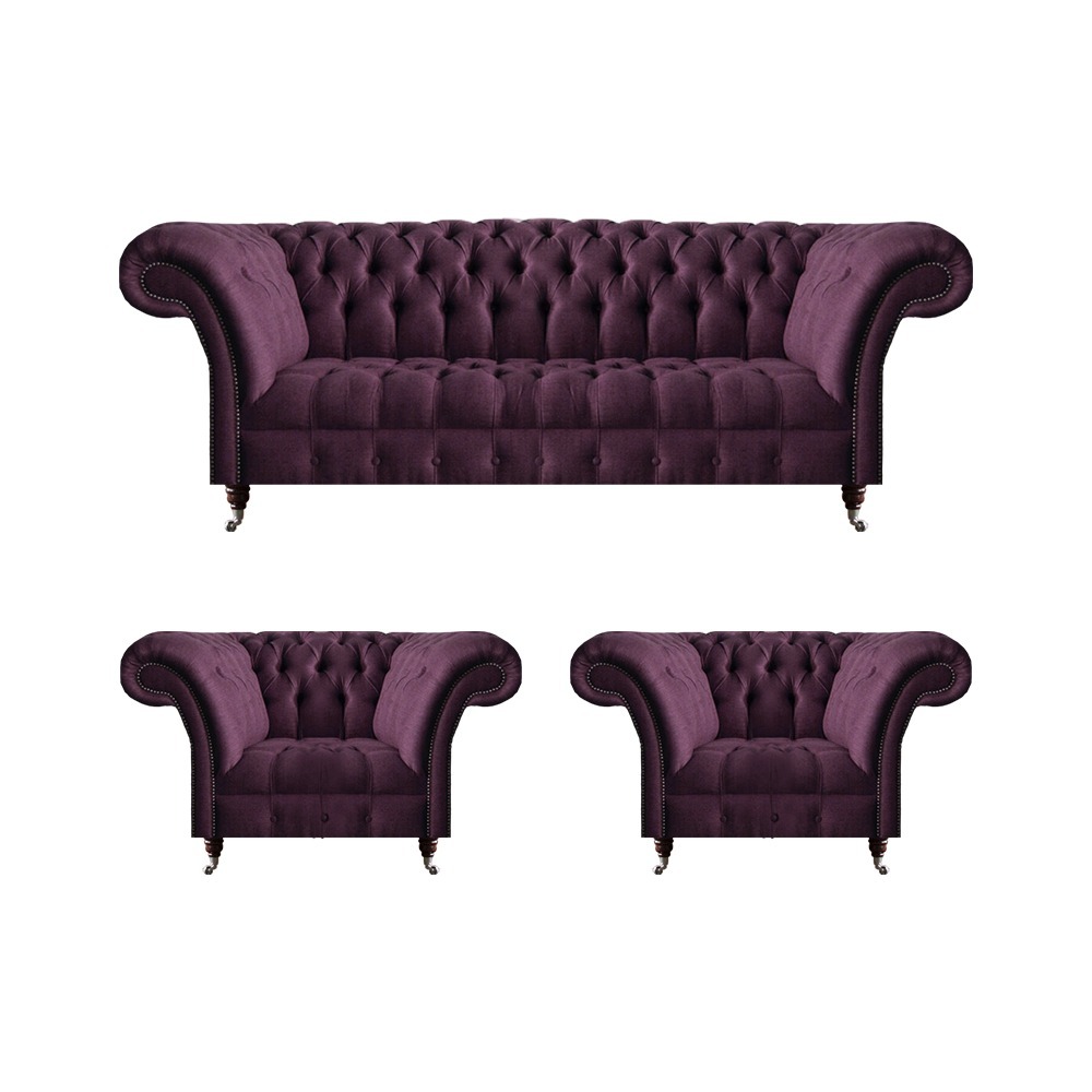 Elegante Chesterfield Polstergarnitur Moderne Wohnzimmer Couchen Sessel