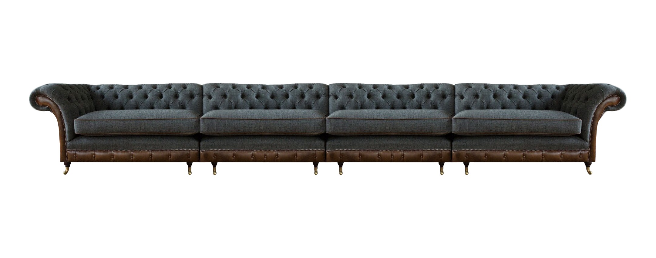 Designer Graue Chesterfield Couch Klassisch Sofa Polstercouchen Möbel