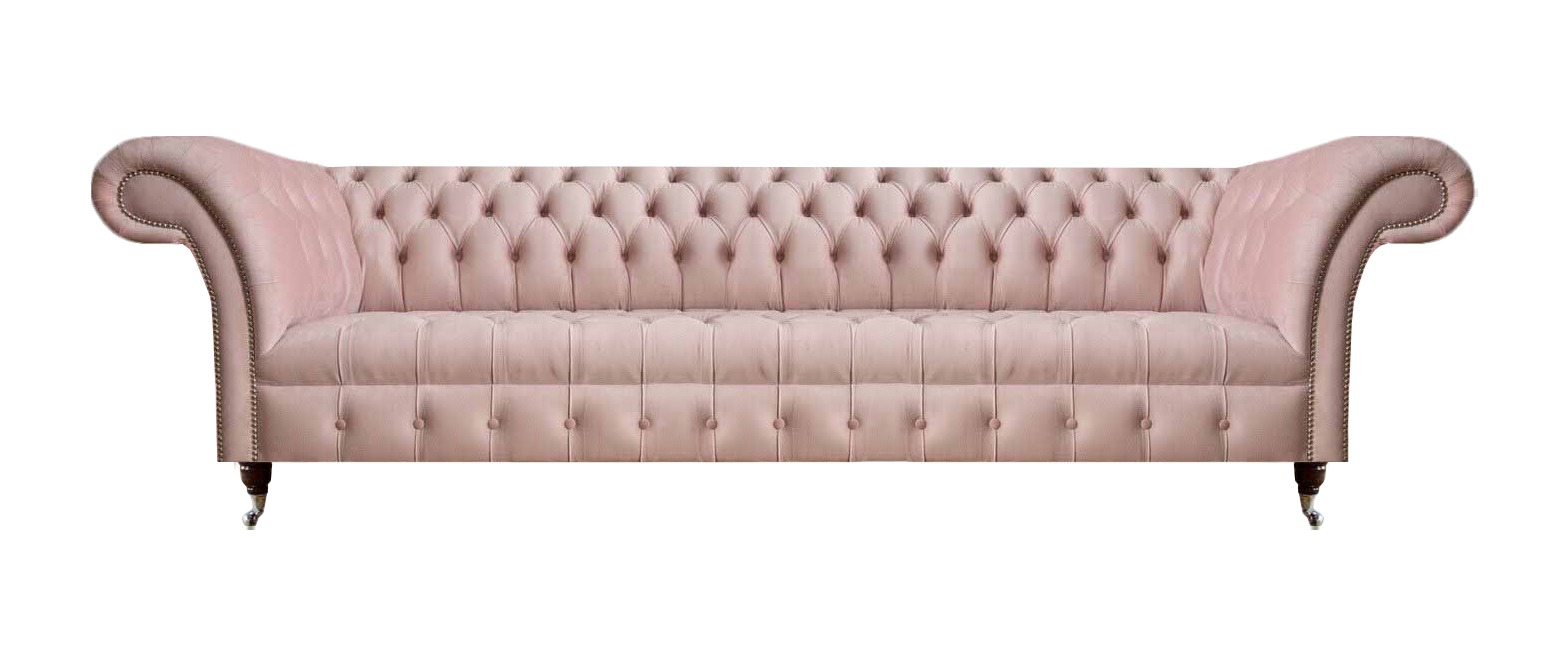 Luxuriöse Chesterfield Rosa Sofa Designer Wohnzimmer Polstercouchen