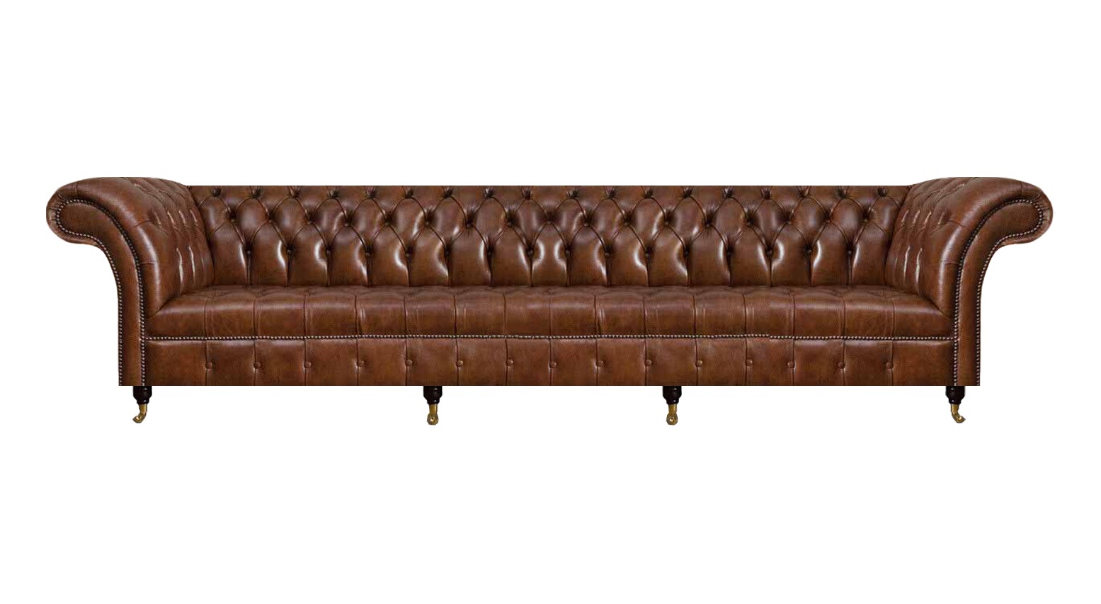 Braunes Chesterfield Ledersofa Wohnzimmer Ledermöbel Edle Sitzcouchen