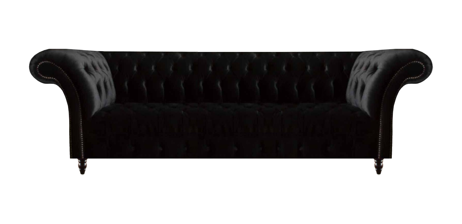 Chesterfield Komplett Schwarze Wohnzimmer Polstercouch Designer Sitzmöbel