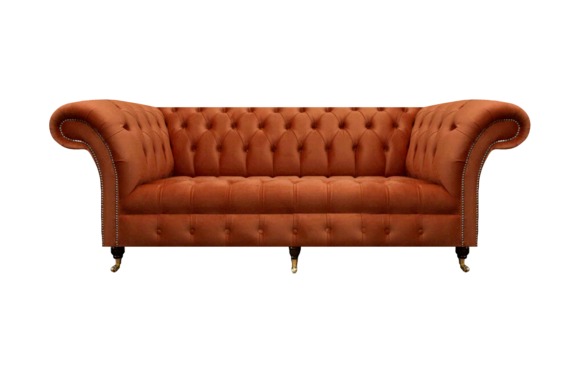 Braune Chesterfield Sitzcouch Modernes 3-Sitzer Sofa Luxus Sitzmöbel