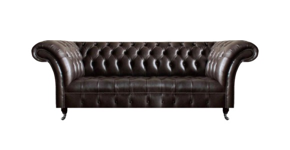 Chesterfield Ledermöbel Luxuriöser Dreisitzer Wohnzimmer Edle Couchen