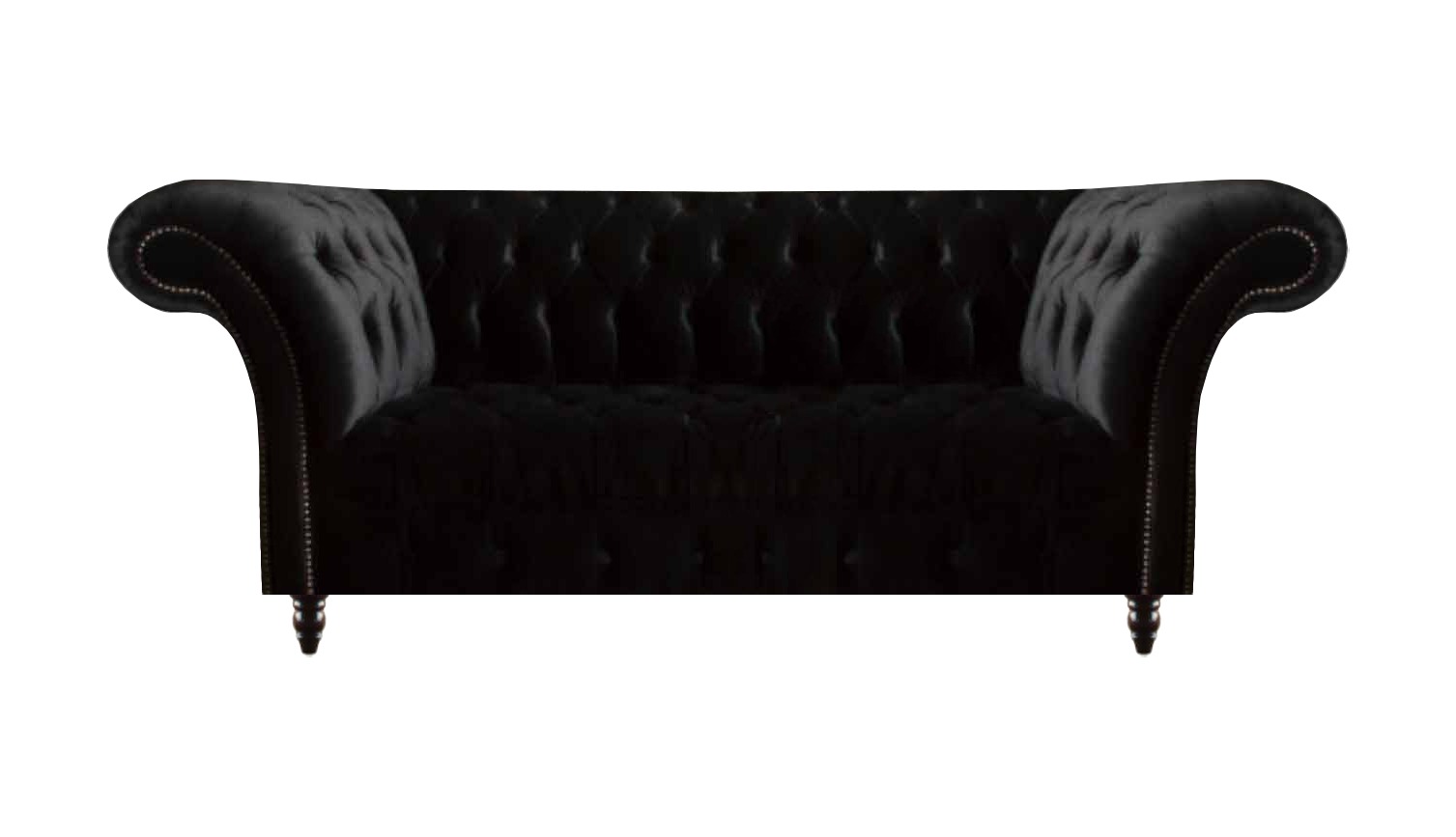 Komplett Schwarze Chesterfield Couch Designer Textilsofas Polstercouch