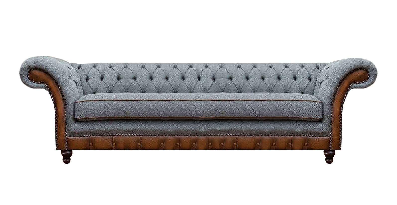 Stilvolles Chesterfield Sofa Wohnzimmer Dreisitzer Textilmöbel Sitzcouch