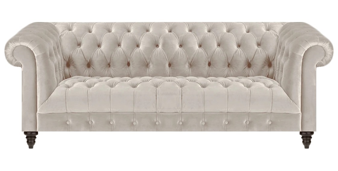 Weiße Chesterfield Polstercouch Designer Dreisitzer Moderner 3-Sitzer