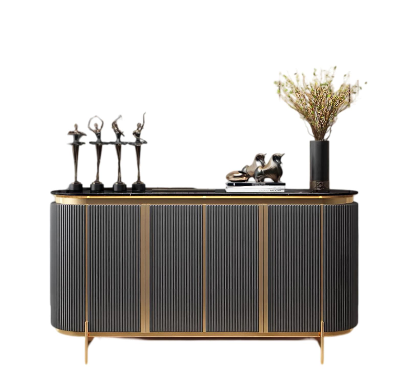 Anrichte Sideboard Luxus Designer Holz Regal Schwarz Möbel Kommode Sofort