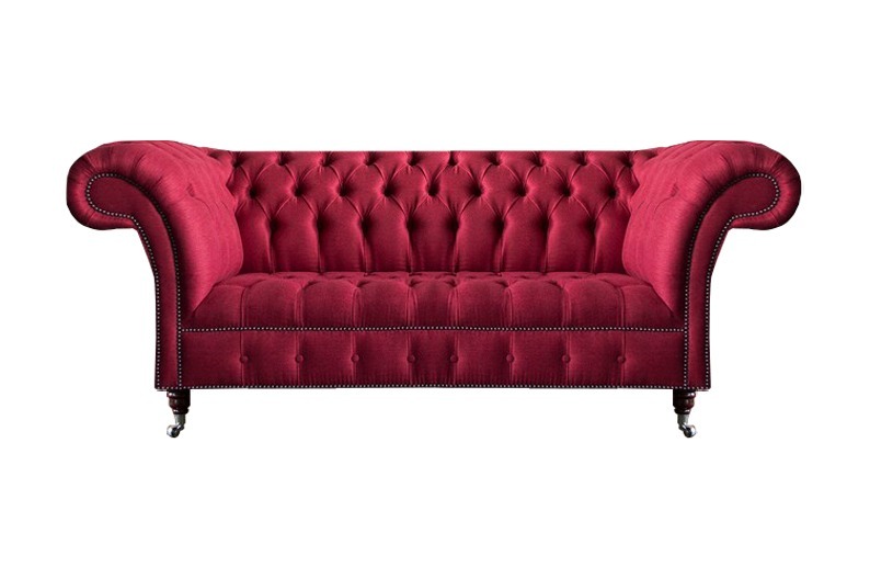 Wohnzimmer Rosa Designer Zweisitzer Chesterfield Sitzmöbel 2-Sitzer