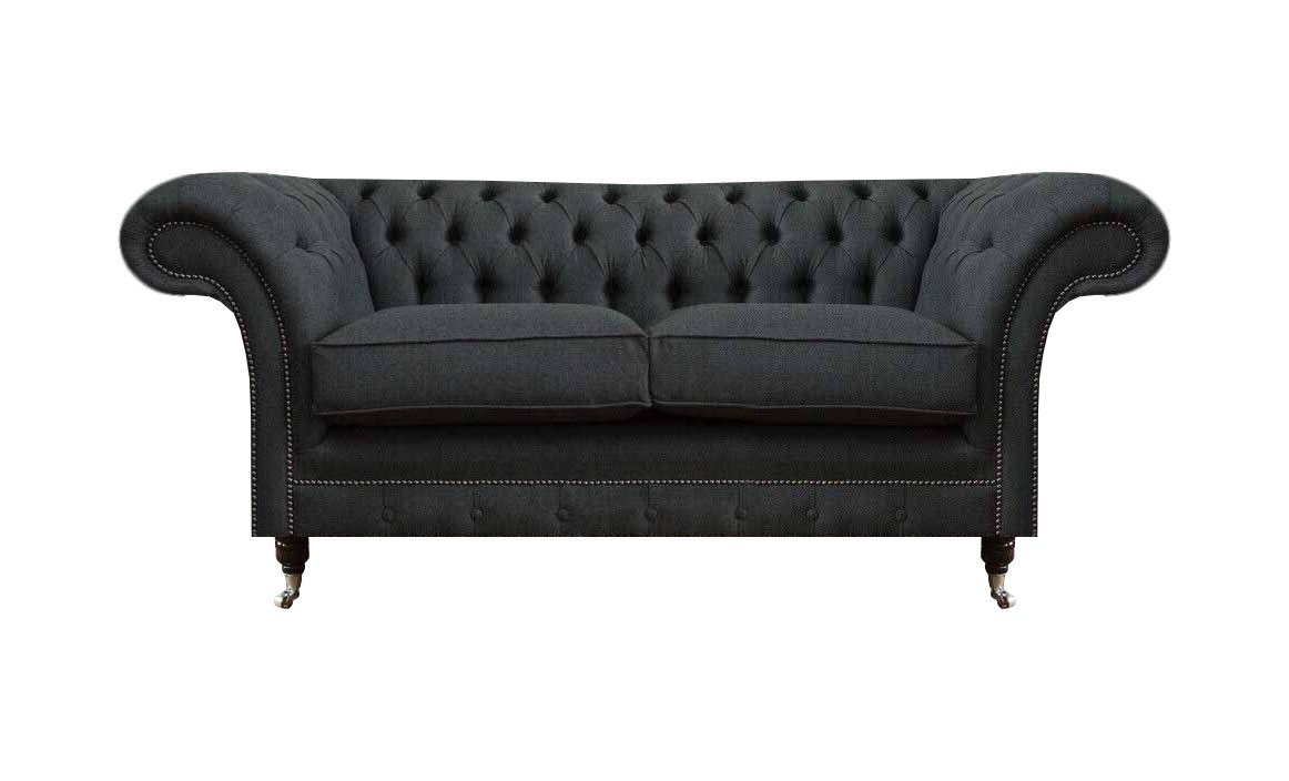 Graues Wohnzimmer Chesterfield Sofa Modernes Zweisitzer Sofa Edle Couch