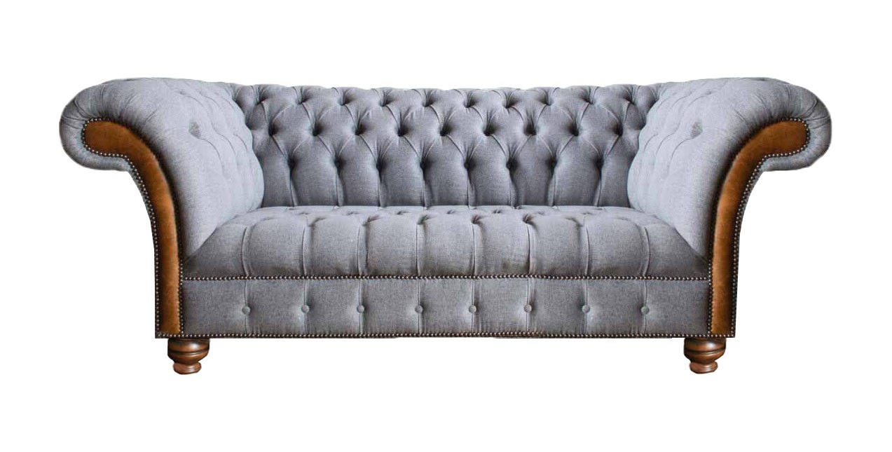 Luxus Modern Dreisitzer Sofa Couch Wohnzimmer Chesterfield Textil Möbel