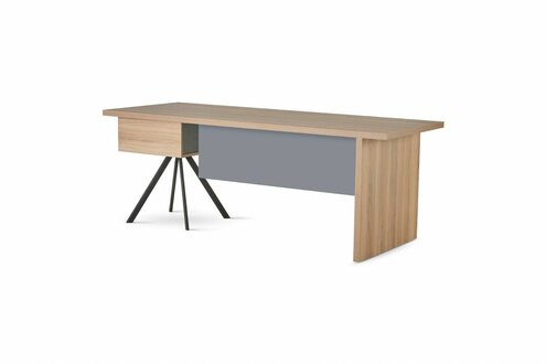 Beige-Grauer Arbeitszimmer Tisch Designer Rechteckiger Bürotisch Möbel