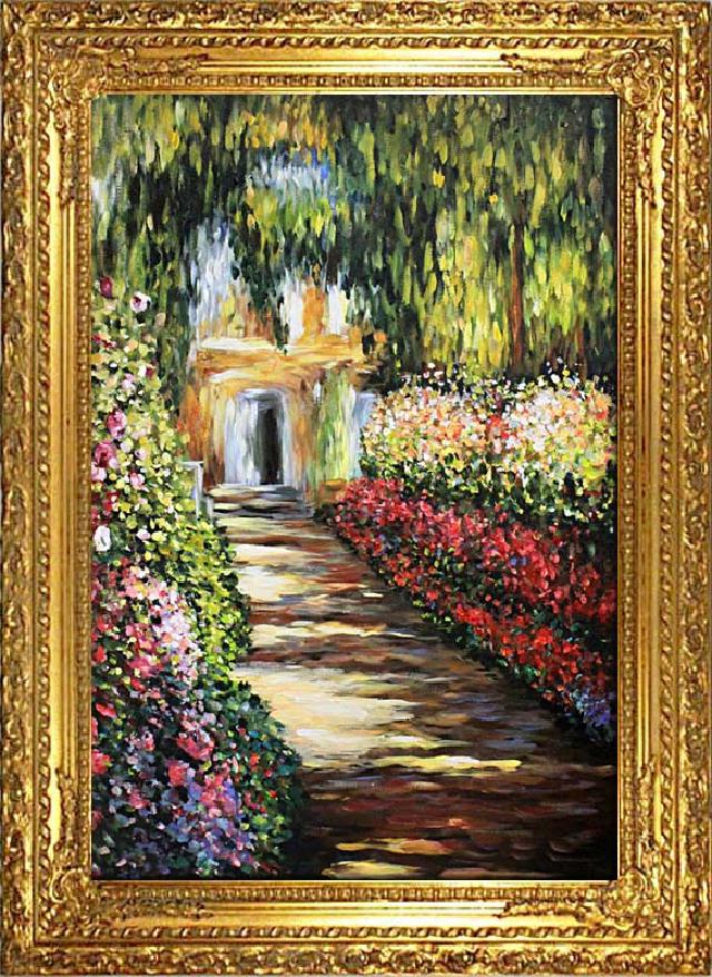 Claude Monet "Garten in Giverny" Gemälde Ölbilder Mit Rahmen G17003 Sofort