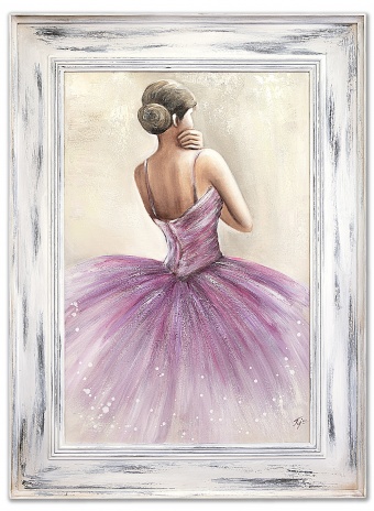 Ballerina im rosa Kleid Handarbeit Ölbilder Gemälde Leinwand G104164