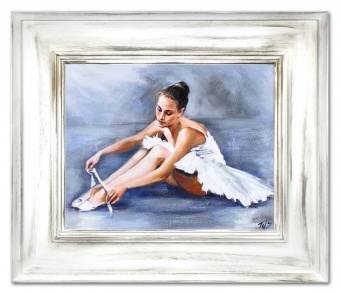 Ballerina im Moment Handarbeit Ölbilder Gemälde Leinwand Ölbild G16922