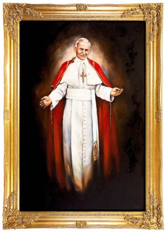 Papst Johannes Paul II Handarbeit Ölbilder Gemälde Leinwand Ölbild G02995