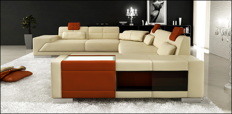 Ledersofa Sofa Couch Designersofa U Form Eckgarnitur Polsterecke XXL Big PH3005