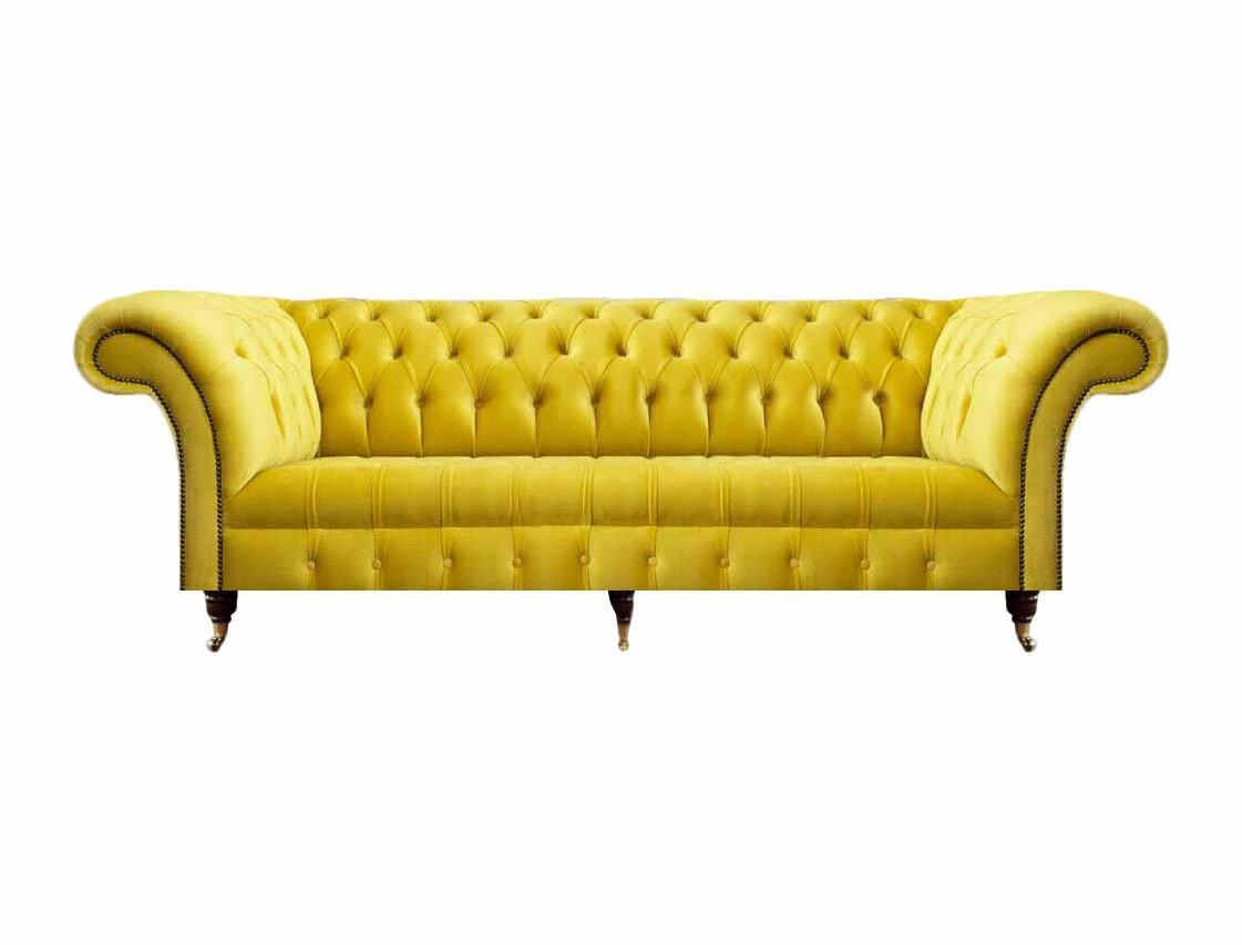 Design Modern Textil Sofa Dreisitze Couch Möbel Chesterfield Einrichtung