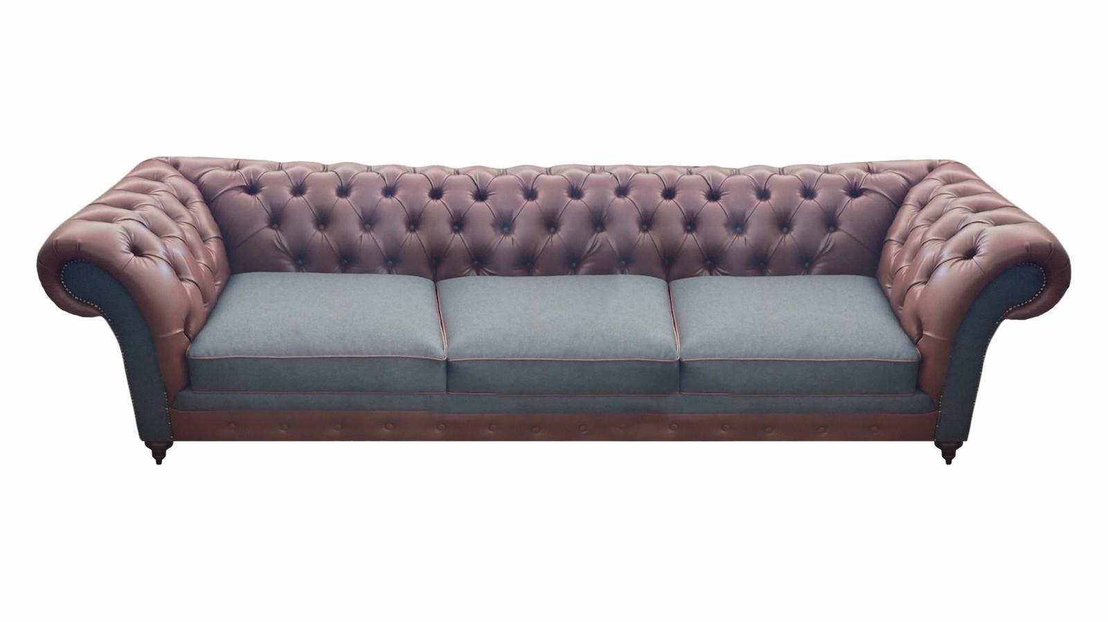 Sitzmöbel Wohnzimmer Chesterfield Leder Sofa Couch Dreisitze Einrichtung Neu