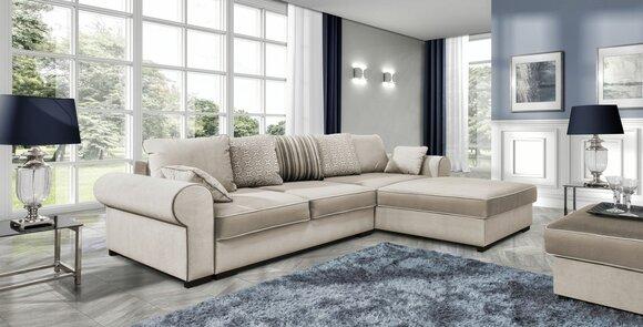 Stoff L-Form Couch Wohnlandschaft Ecksofa Garnitur Modern Design Sofa Textil