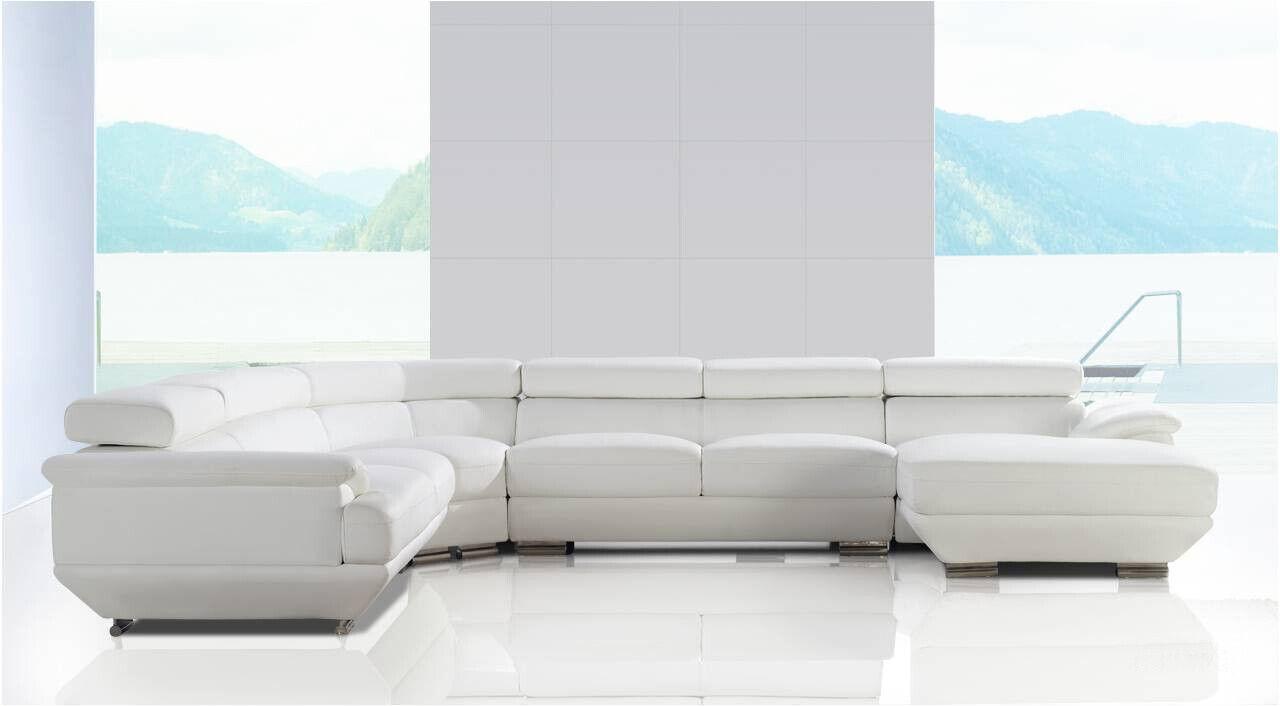 Design Ecksofa Leder Sofa Couch Wohnlandschaft U-Form Sofa Sofort