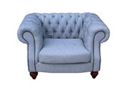 Chesterfield 1 Sitzer Stoff Wohnzimmercouch Sofa Couch Wohnzimmersofa Neu Sofort