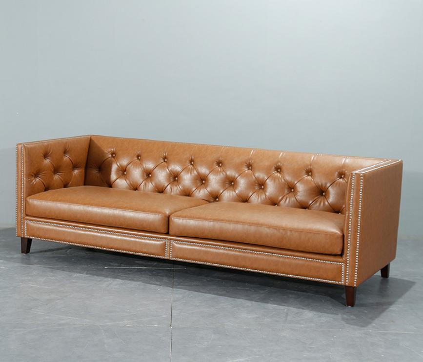 Sofa 4 Sitzer Polstersofa Modern Sitz Polyester Design Couch Orange